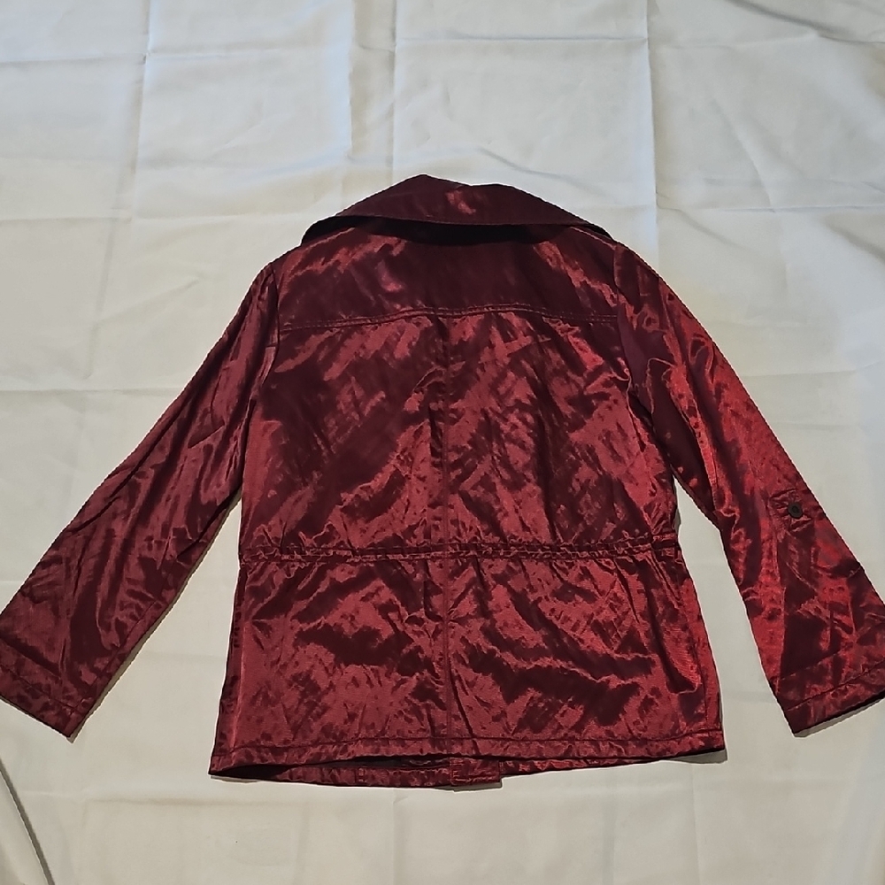 Ruby Rd. Shiny Burgundy Utility Jacket - image 4